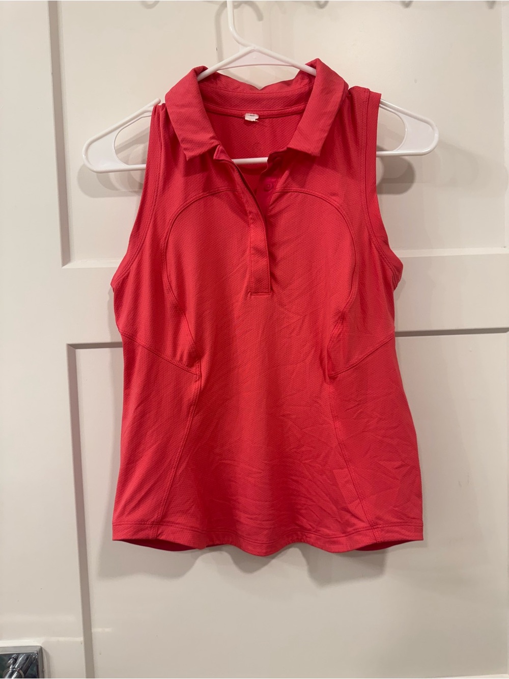 lululemon athletica Sleeveless Polo Tank in Coral